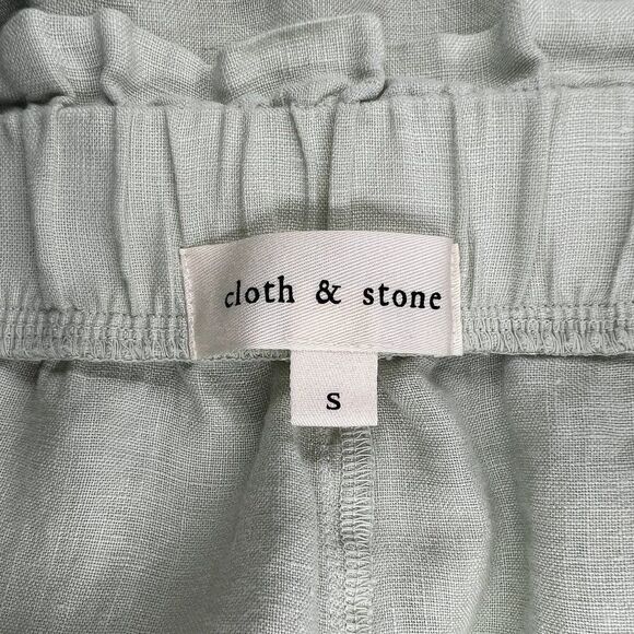 Cloth & Stone Linen Shorts Women's Size Small Mint Green Draw String Shorts - Picture 9 of 11